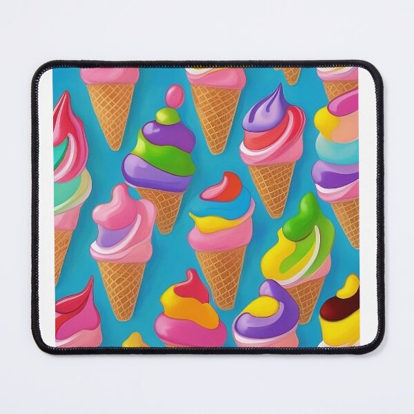 Item preview, ice cream cones seamless pattern designed and sold by JuliVogel.