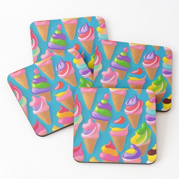 Item preview, ice cream cones seamless pattern designed and sold by JuliVogel.
