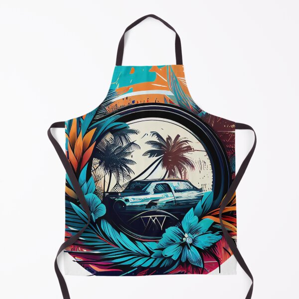 Item preview, Classic Car in Vintage Floral Wheel with Bright Colors designed and sold by ShadowAndSlate.