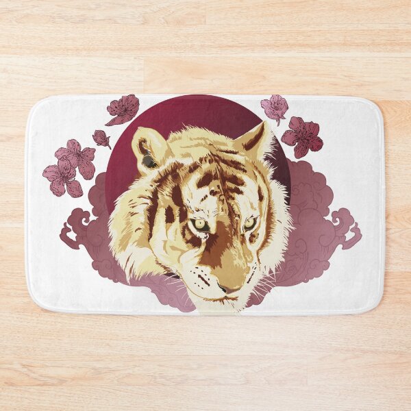 Item preview, Majestic tiger design around flowers. designed and sold by RockSteadyReady.