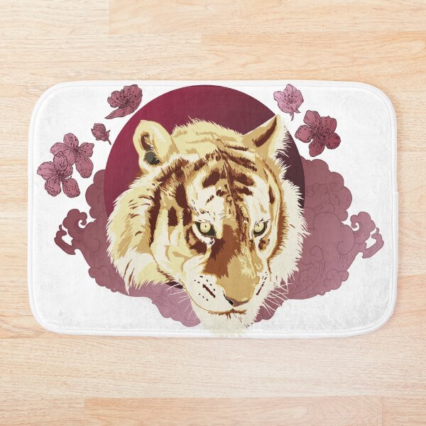 Item preview, Majestic tiger design around flowers. designed and sold by RockSteadyReady.