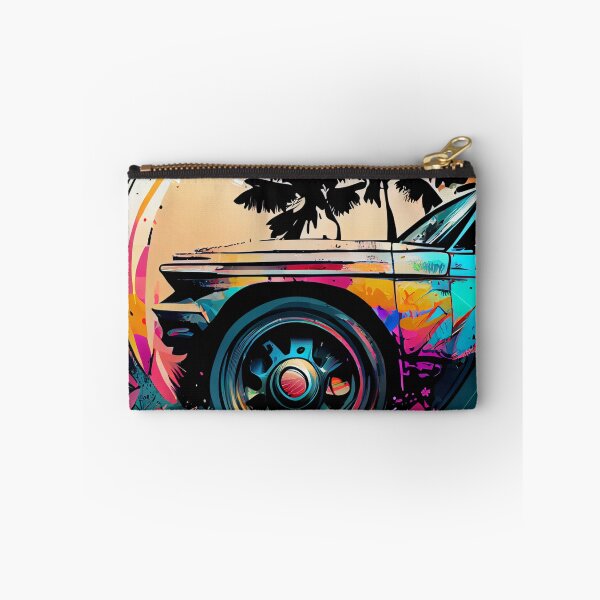 Item preview, Classic Car in Vintage Wheel with Paint Splatter designed and sold by ShadowAndSlate.