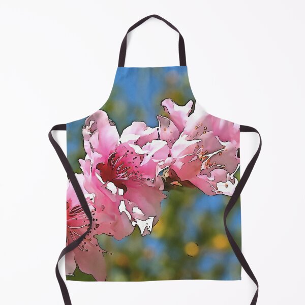 Item preview, Close Up Peach Tree Blossom Black Outline Art designed and sold by taiche.