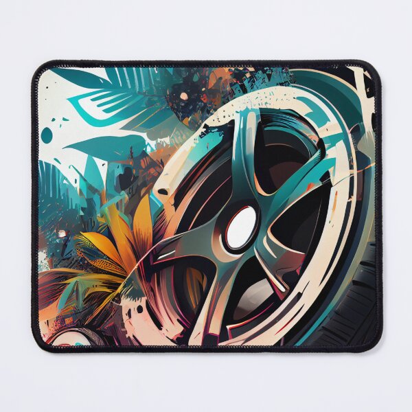 Item preview, Car Tyre on a Tropical Background designed and sold by ShadowAndSlate.