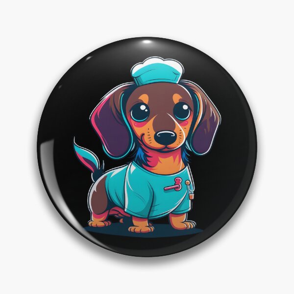 Item preview, Colorful Kawaii Dog Nurse Dachshund designed and sold by Leonardo Palumbo.