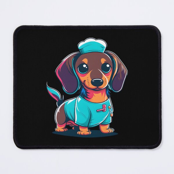 Item preview, Colorful Kawaii Dog Nurse Dachshund designed and sold by Leonardo Palumbo.