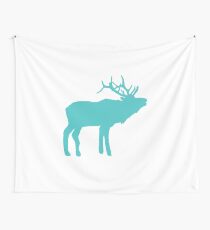 Teal Caribou Wall Tapestry