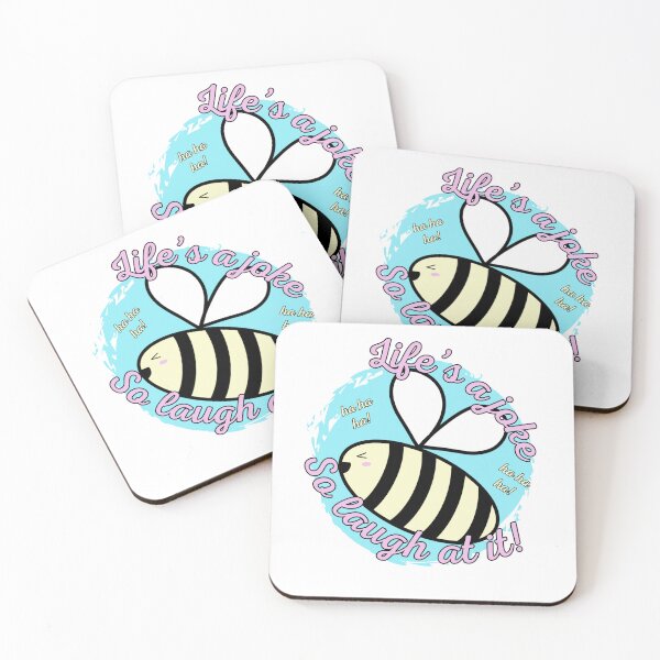 Item preview, Bee Happy: Life’s a joke designed and sold by Triplicate Limited.