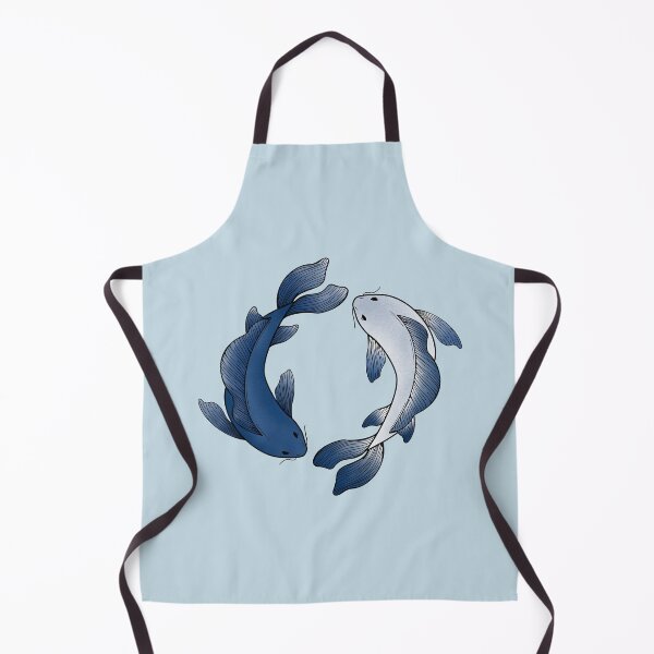 Item preview, koi fish - blue and white designed and sold by Kiniusia.