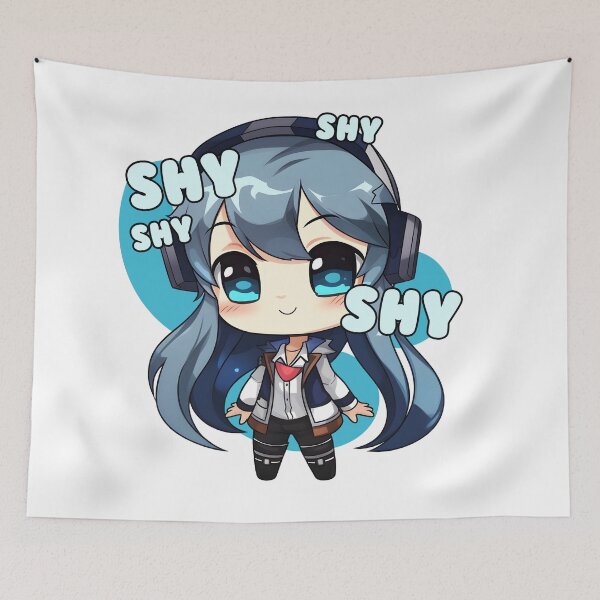 Item preview, Shy Kawaii Gamer Girl with Headset designed and sold by lazarus93.