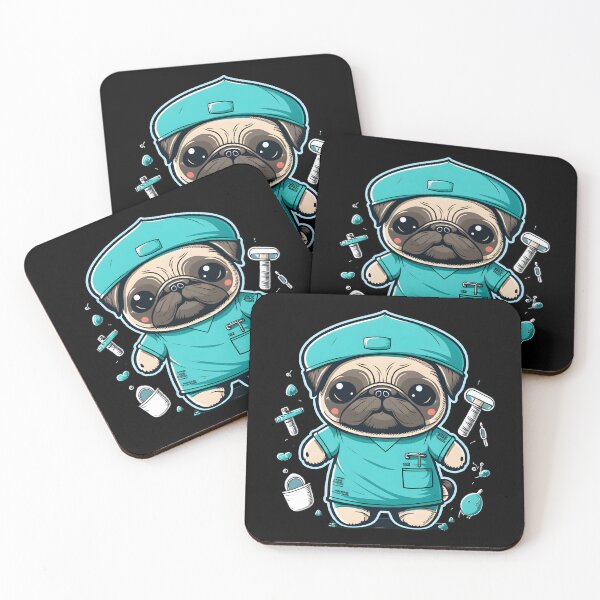 Item preview, Colorful Kawaii Dog Nurse Pug designed and sold by Leonardo Palumbo.