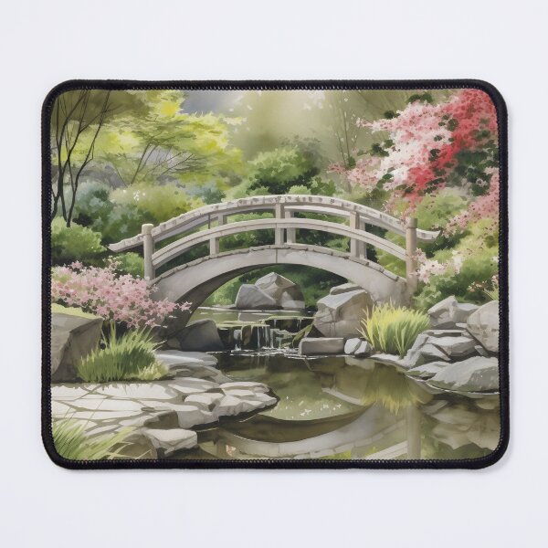 Aperçu de l'œuvre Jardin japonais traditionnel créée et vendue par Waveval.