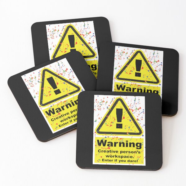 Item preview, Warning. Creative Person's Workspace. designed and sold by Sketchypenface.