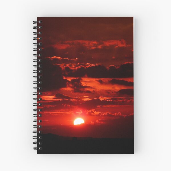 Item preview, SUBLIME #54 - Deep Red Sunrise/Sunset Behind Bands of Silhouetted Clouds designed and sold by DEL-Productions.