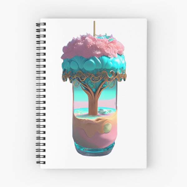 Item preview, Peach and Teal Tree in a Glass Coffee Cup Fantasy designed and sold by dreamartjohnny.