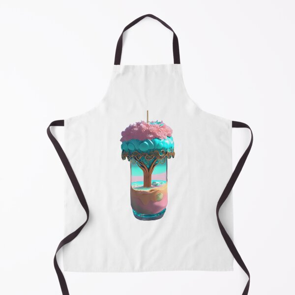 Item preview, Peach and Teal Tree in a Glass Coffee Cup Fantasy designed and sold by dreamartjohnny.