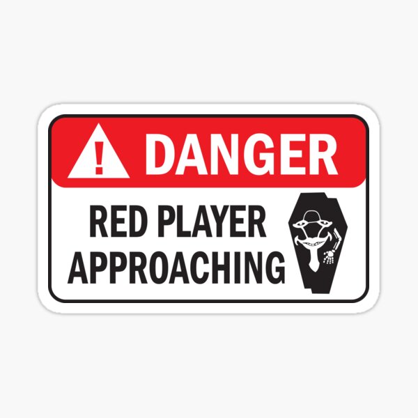 DANGER - Red Player Approaching - SAO Sword Art Online Sticker