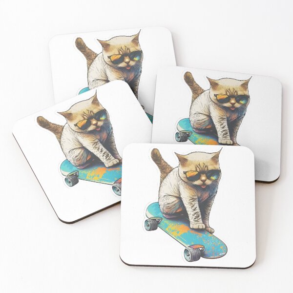 Item preview, Skater Cat with sunglasses  designed and sold by Urban-Swaggz.
