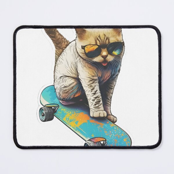 Item preview, Skater Cat with sunglasses designed and sold by Urban-Swaggz.