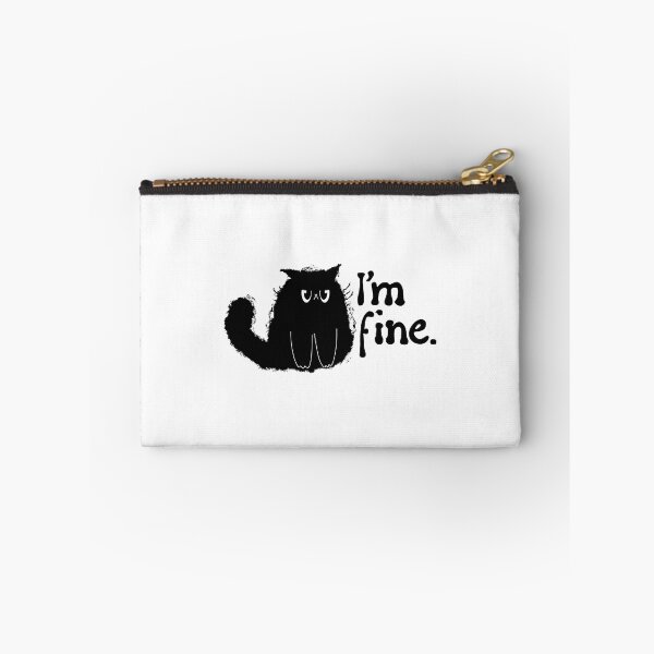 Item preview, I'm fine. This cat is clearly not amused. designed and sold by greencatdzine.