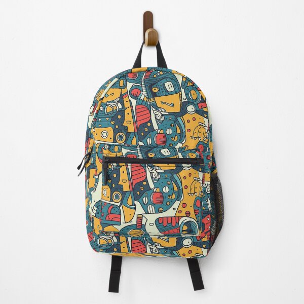 Item preview, yellow robots welder mechanical pattern designed and sold by AstraNovaStudio.