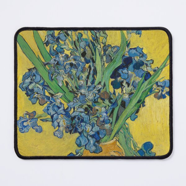 Item preview, Vincent Van Gogh - Still Life, Vase with Irises Against a Yellow Background designed and sold by NewNomads.