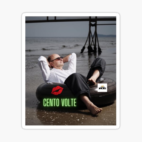 mare, tramonto, sogni, cento volte, Augusto Re Sticker