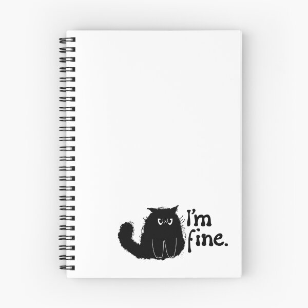 Item preview, I'm fine. This cat is clearly not amused. designed and sold by greencatdzine.