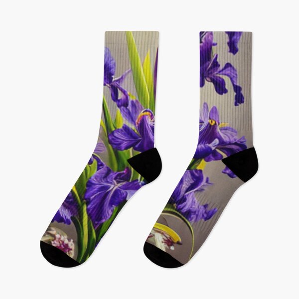 Item preview, A Burst of Purple: Iris Blooms in a Vase designed and sold by HOMEDESIGNPRINT.
