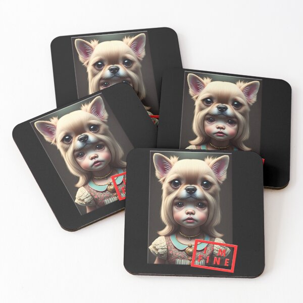 Item preview, I'M FINE DOG AND GIRL designed and sold by PsychoLifestyle.