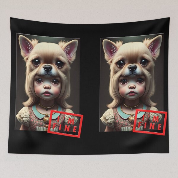 Item preview, I'M FINE DOG AND GIRL designed and sold by PsychoLifestyle.