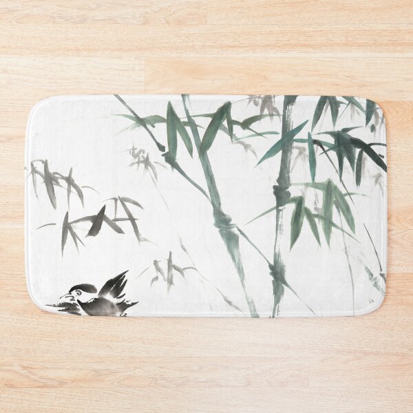 Item preview, Ink painting of a Small Bird Flies into Bamboo in the raining day designed and sold by jasonyang867.