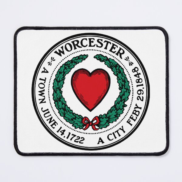 Aperçu de l'œuvre Worcester Massachusetts, sceau de la ville vintage de Worcester Mass. créée et vendue par NewNomads.