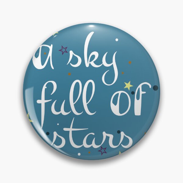 Item preview, a sky full of stars, blue, white and yellow star design with lettering designed and sold by SabinArt.