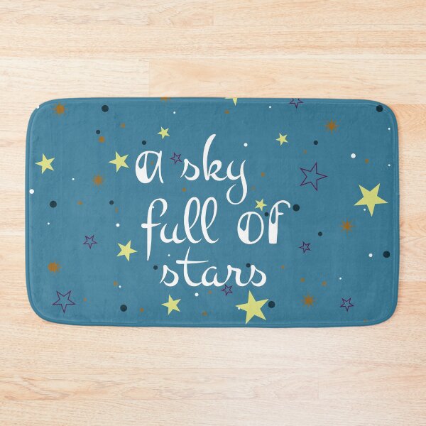 Item preview, a sky full of stars, blue, white and yellow star design with lettering designed and sold by SabinArt.