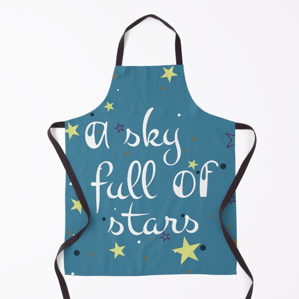 Item preview, a sky full of stars, blue, white and yellow star design with lettering designed and sold by SabinArt.