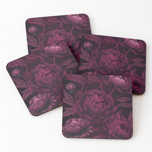 Item preview, Dark purple peonies designed and sold by The Graphic Letters.