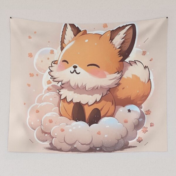 Item preview, Happy Kawaii Fox designed and sold by mhart64.