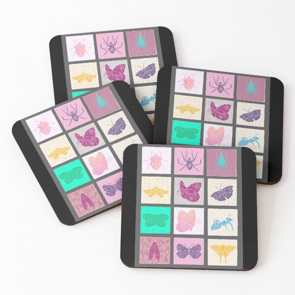 Item preview, Insects block prints designed and sold by KomalArteShop.