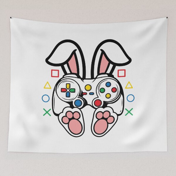 Item preview, Bunny Easter Gamer designed and sold by BlackSnowShop.