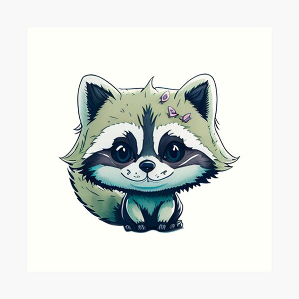 Item preview, racoon cartoon. designed and sold by DONCY.
