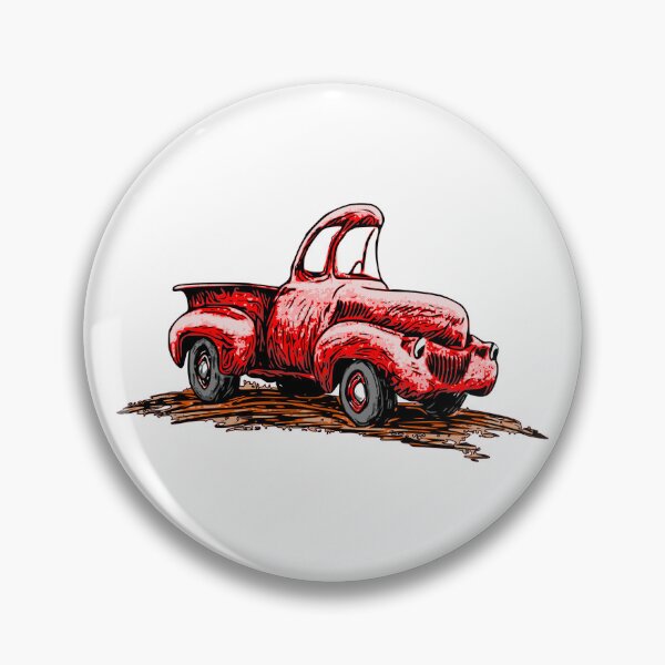 Item preview, Classic red truck in cartoon style designed and sold by Glenn Mueller.