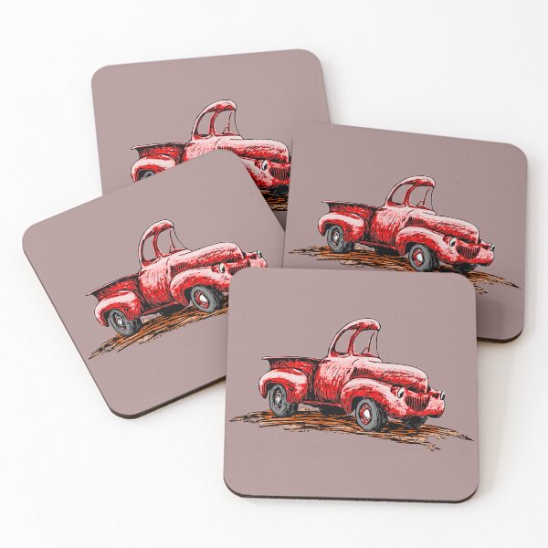 Item preview, Classic red truck in cartoon style designed and sold by Glenn Mueller.