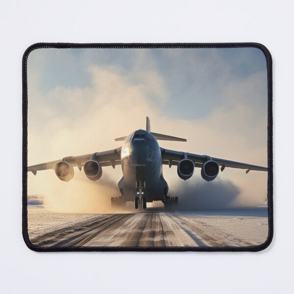 Item preview, Large Transport Airplane Taking Off From an Icy Surface, AI Generated designed and sold by AirbornePrints.