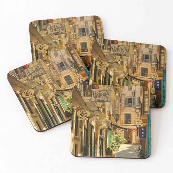 Item preview, Street Scene in historic Palma de Mallorca, Spain designed and sold by Kasia Design.