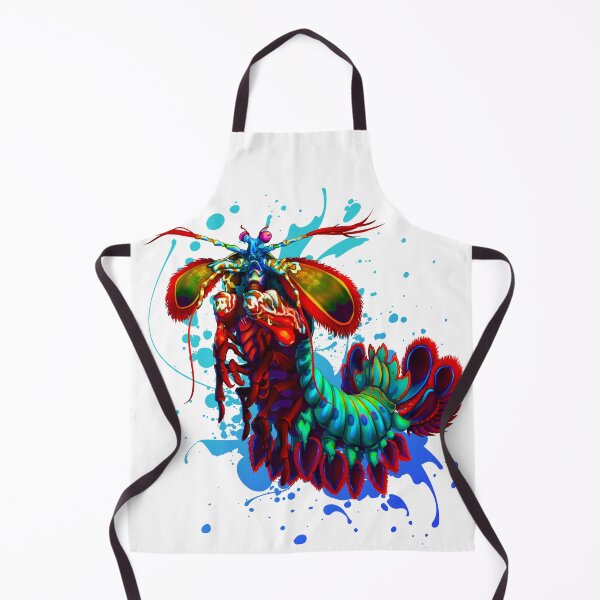 Item preview, Rainbow Peacock Mantis Shrimp Blue Splash designed and sold by OtillieArt.