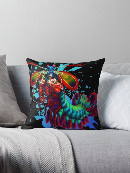Artikel-Vorschau von Regenbogen-Pfau-Mantis-Garnelen-blaues Spritzen, designt und verkauft von OtillieArt.