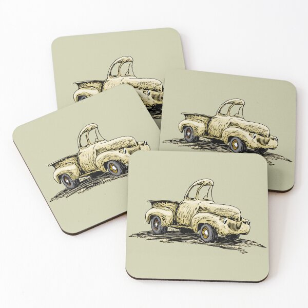 Item preview, Classic yellow truck in cartoon style designed and sold by Glenn Mueller.