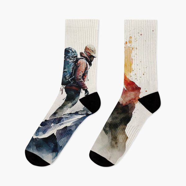 Item preview, mountain climbing watercolor designed and sold by shokA Design.