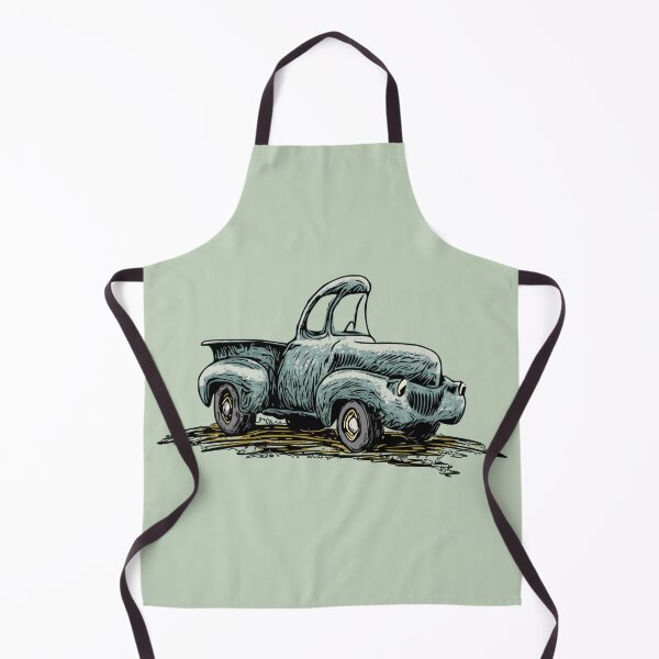 Item preview, Classic green truck in cartoon style designed and sold by Glenn Mueller.